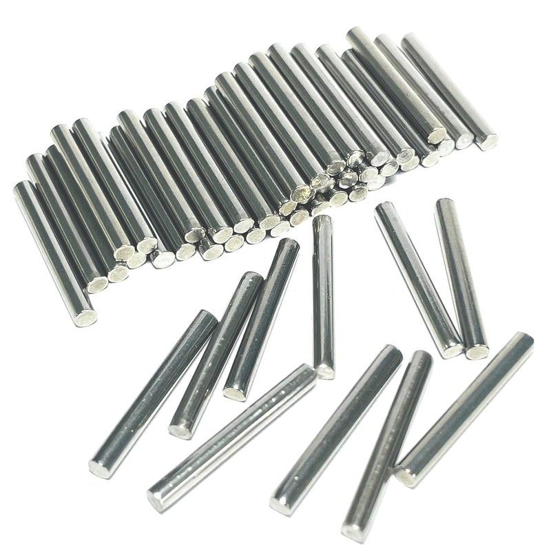 ZDingTech 50pcs 3mm x 25mm Dowel Pins,3mm Metal Dowel pins M3 3mm Shelf Pegs,Support Shelves,3mm x 25mm Metal Rod.304 Stainless Steel Wood Bunk Bed pegs - Image 1